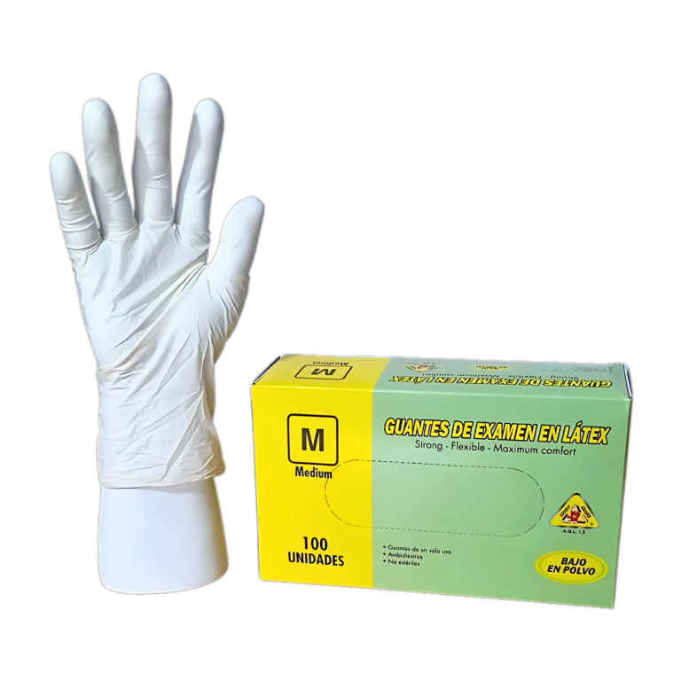 Guantes de Látex Bajos en Polvo BODY SAFE® x 100 Unidades