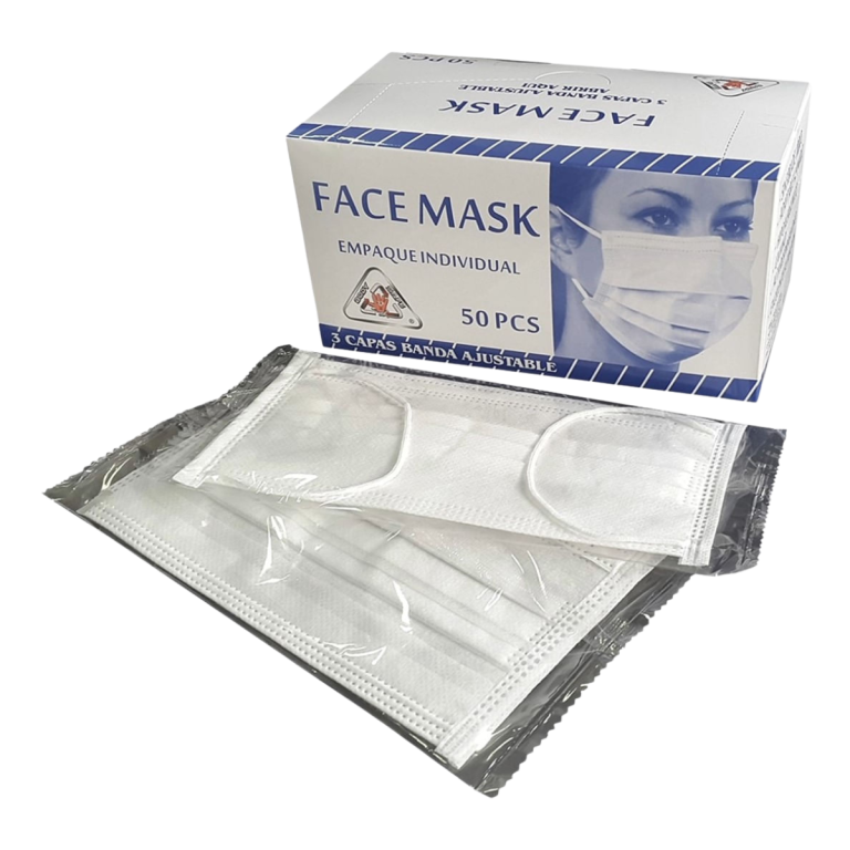 Tapabocas Individual Termosellado Marca BODY SAFE® x 50 Unidades - Azul y Blanco